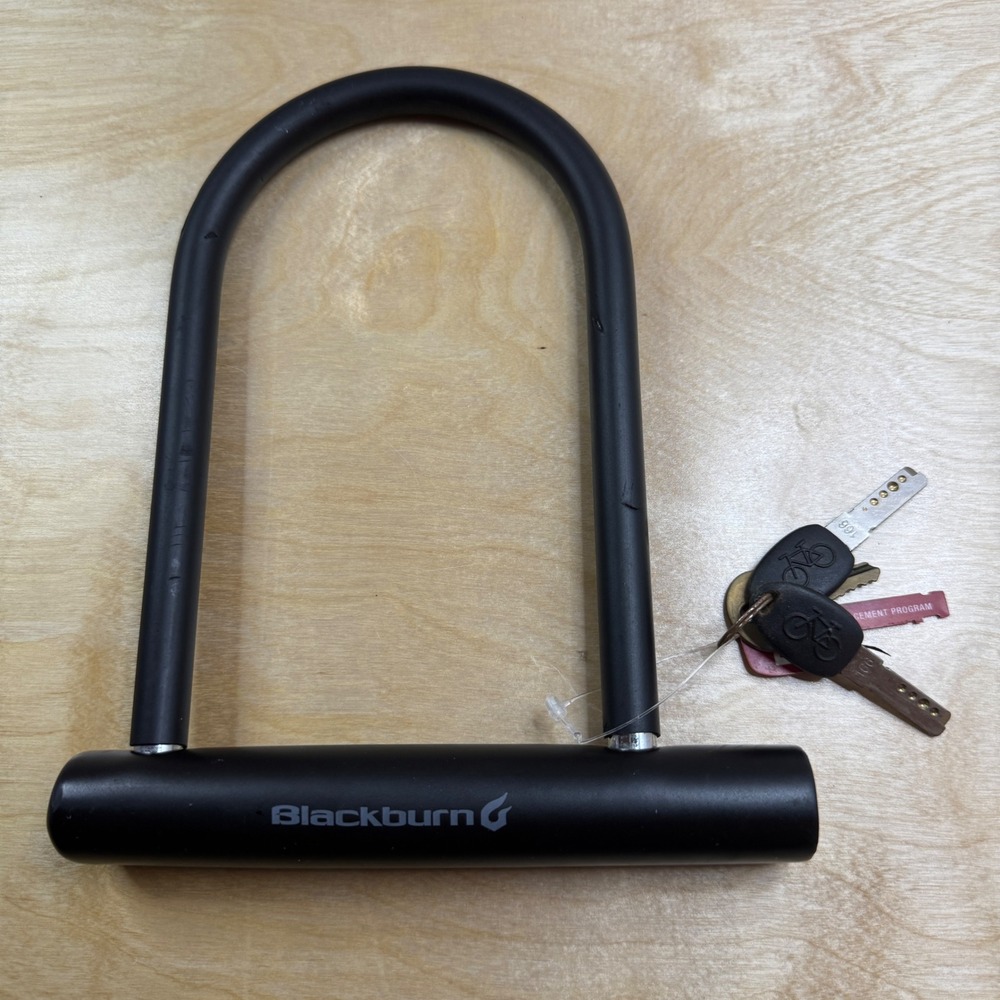 Blackburn Bicycle U-Lock Heavy Duty Bike Security Lock with 2 Keys Black 8"